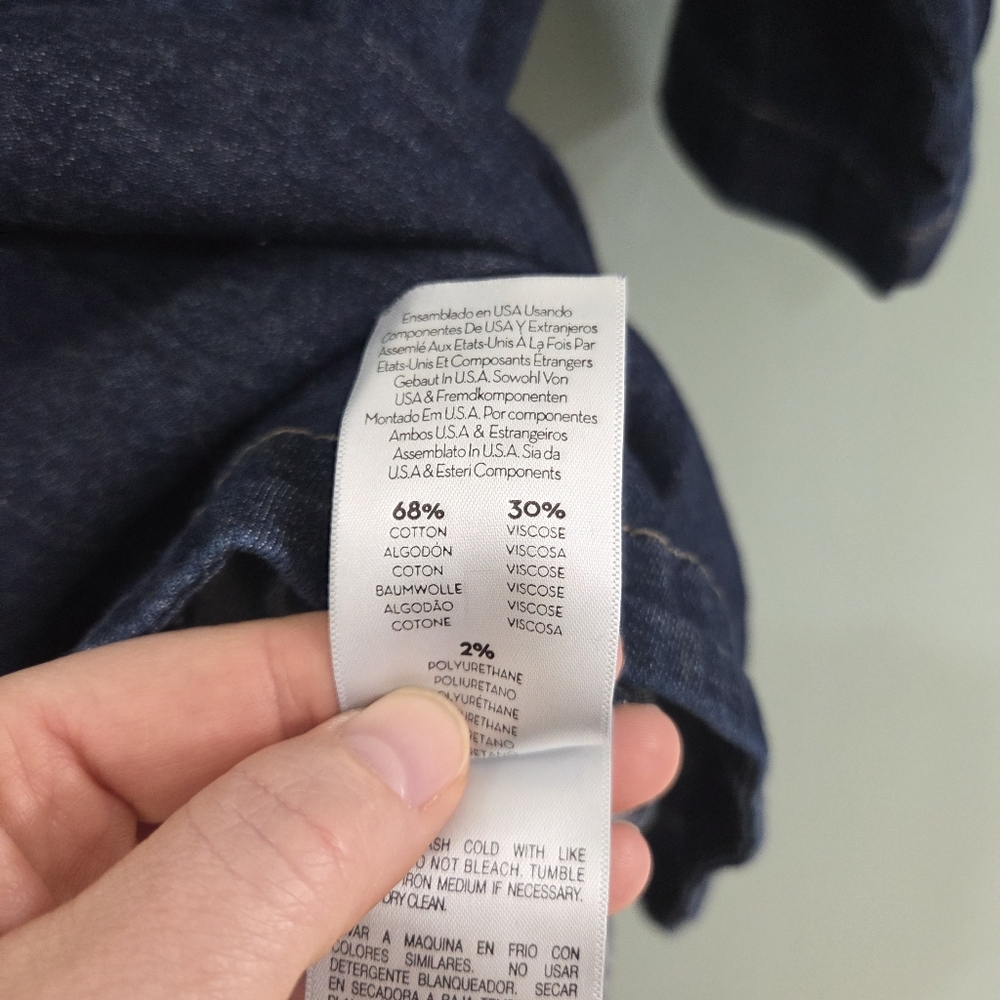 MOTHER The Tunic Dress Women's Large Coastal Denim Summer Resort Cruise - Picture 11 of 13
